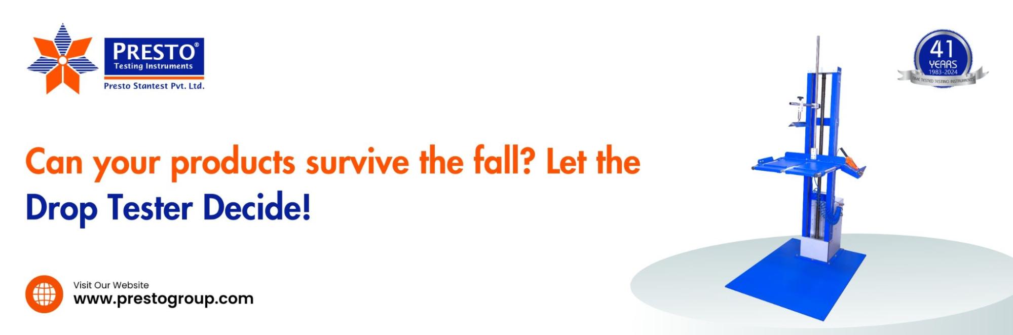 Can your products survive the fall? Let the Drop Tester Decide!